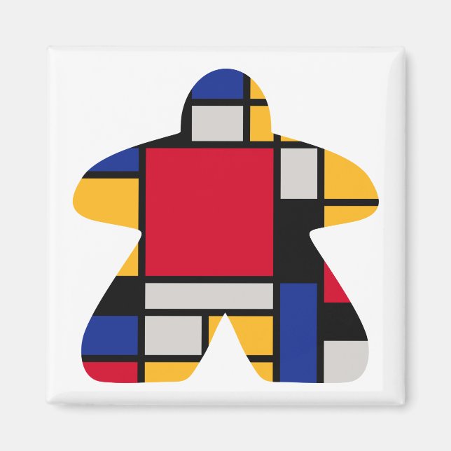Modern Art Meeple Magnet (Front)