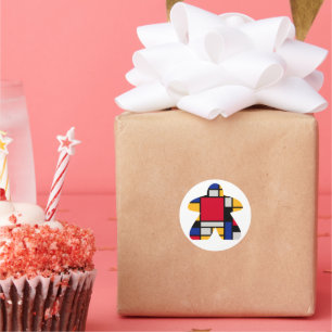 Modern Art Meeple Stickers