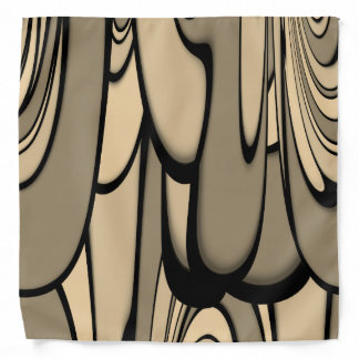Modern Art Melting Brown Hues Bandana