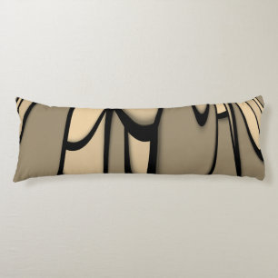 Modern Art Melting Brown Hues  Body Pillow