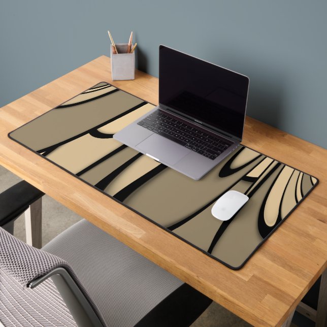Modern Art Melting Brown Hues  Desk Mat (Office 2)