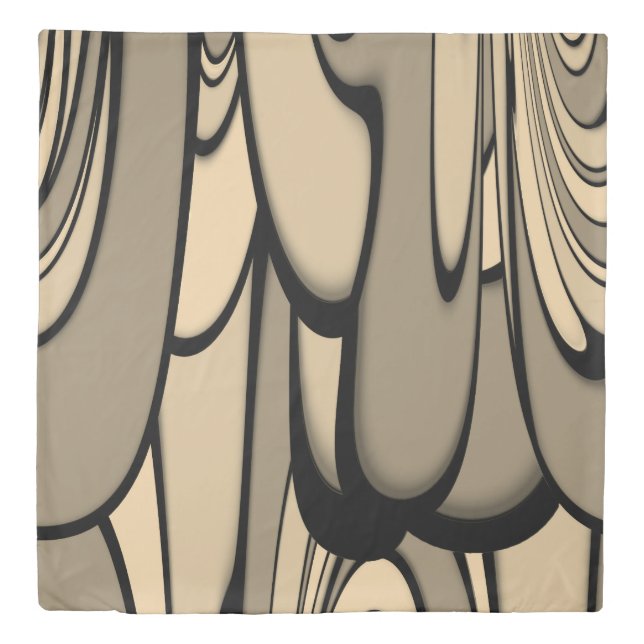 Modern Art Melting Brown Hues  Duvet Cover (Front)