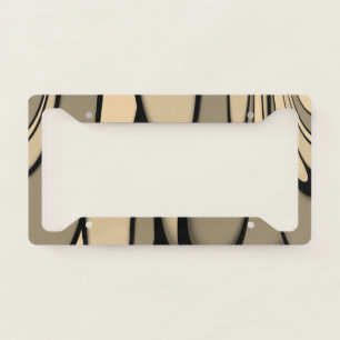 Modern Art Melting Brown Hues License Plate Frame