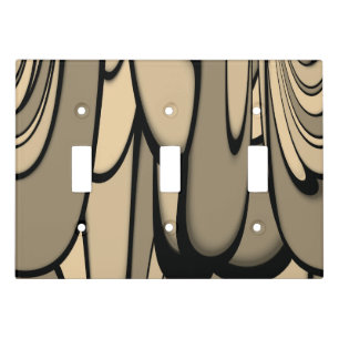 Modern Art Melting Brown Hues  Light Switch Cover