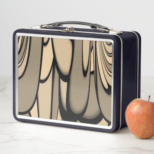 Modern Art Melting Brown Hues  Metal Lunch Box