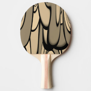Modern Art Melting Brown Hues Ping Pong Paddle