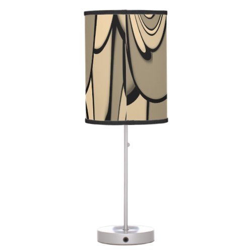 Modern Art Melting Brown Hues  Table Lamp