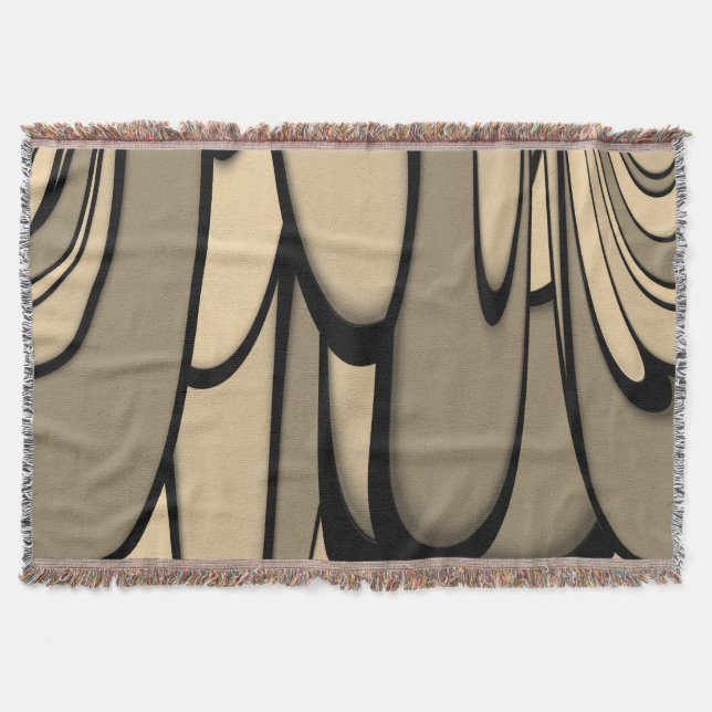 Modern Art Melting Brown Hues  Throw Blanket (Front)