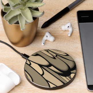 Modern Art Melting Brown Hues  Wireless Charger