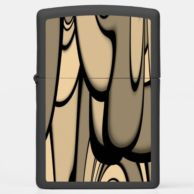 Modern Art Melting Brown Hues  Zippo Lighter (Front)
