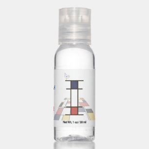 Modern Art Monogram And Cute Bird - Letter "I" Hand Sanitizer