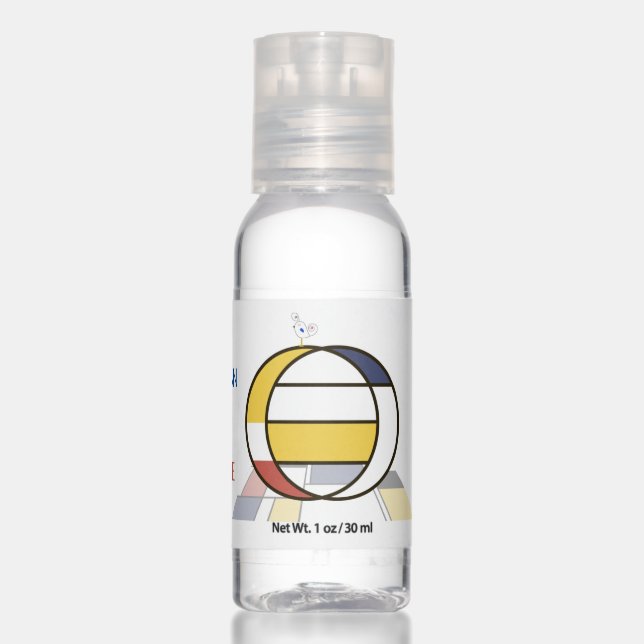 Modern Art Monogram And Cute Bird - Letter "O" Hand Sanitizer (Front)