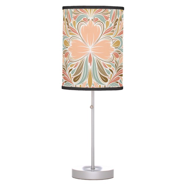 Modern Art Nouveau Boho Pattern  Table Lamp (Front)