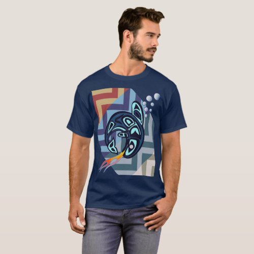 Modern Art Ocean Dragon T_Shirt