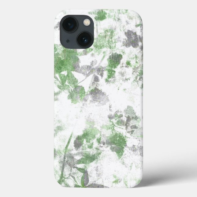 Modern art of flower pattern and wall texture mix Case-Mate iPhone case (Back)