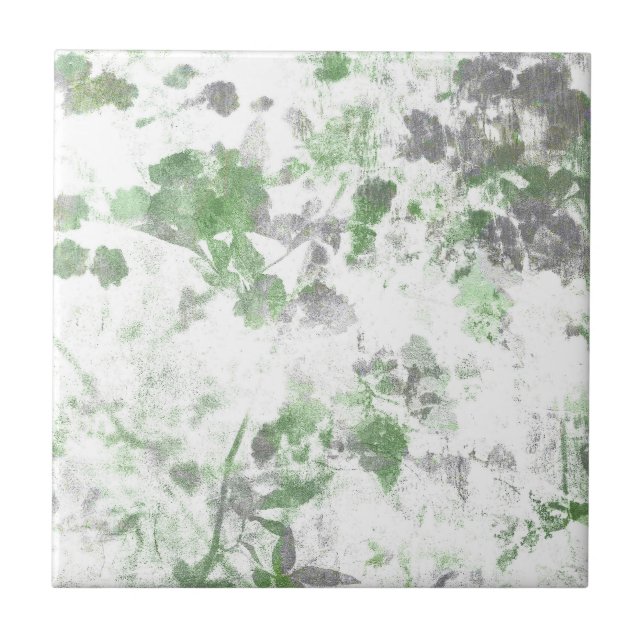 Modern art of flower pattern and wall texture mix ceramic tile (Front)