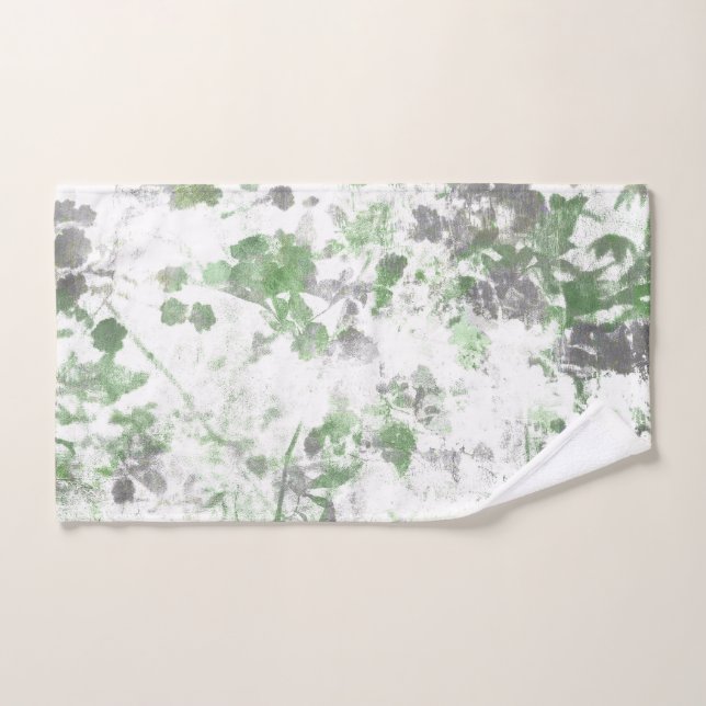 Modern art of flower pattern and wall texture mix hand towel  (Hand Towel)