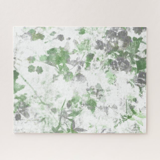 Modern art of flower pattern and wall texture mix jigsaw puzzle (Horizontal)