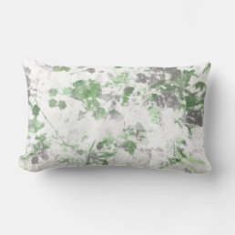 Modern art of flower pattern and wall texture mix lumbar pillow