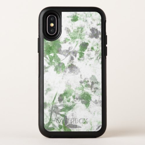 Modern art of flower pattern and wall texture mix OtterBox symmetry iPhone x case