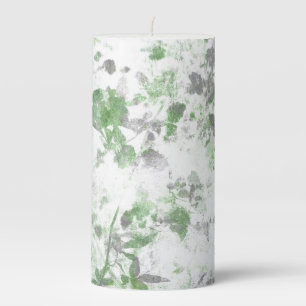 Modern art of flower pattern and wall texture mix pillar candle