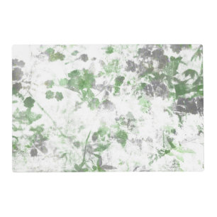 Modern art of flower pattern and wall texture mix placemat