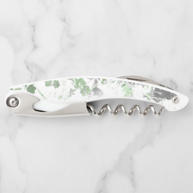 Modern art of flower pattern and wall texture mix waiter's corkscrew (Front)