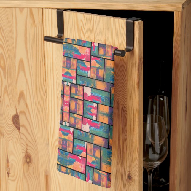 Modern Art Paint Kitchen Towel (Thirds Fold)