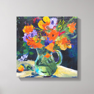 Modern art , painting, flowers canvas print