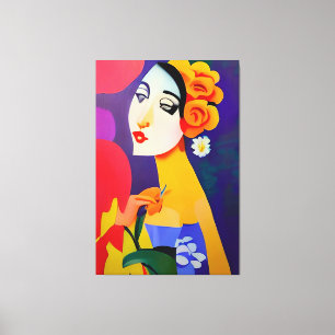 Modern art painting of women abstract cubism oil canvas print