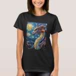 Modern Art Painting Van Gogh Starry Night Dragon T-Shirt<br><div class="desc">Modern Art Painting Van Gogh Starry Night Dragon</div>