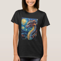 Modern Art Painting Van Gogh Starry Night Dragon