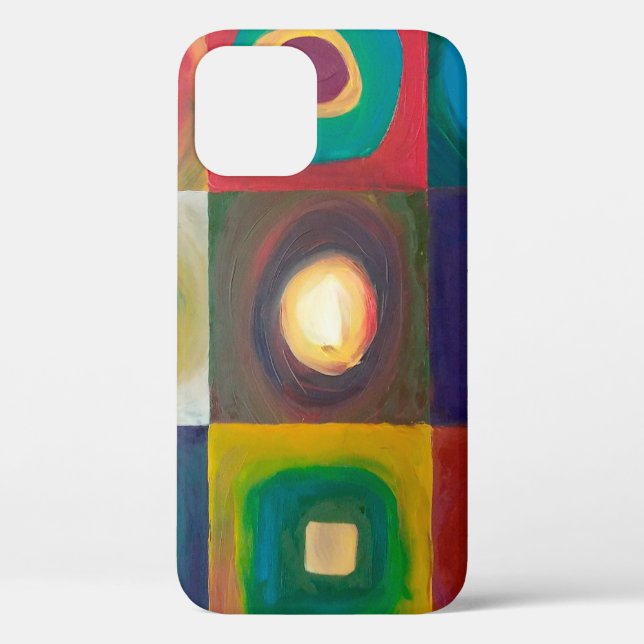 Modern Art Paintingart,modern,abstract,square,aqua Case-Mate iPhone Case (Back)