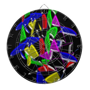 Modern art paintings ,Colour explosion Dart Board