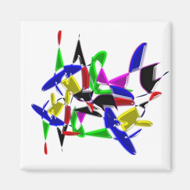 Modern art paintings ,Colour explosion Magnet (Front)