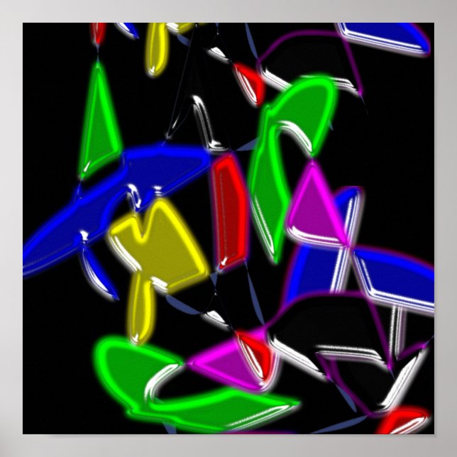 Modern art paintings ,Colour explosion Poster (Front)