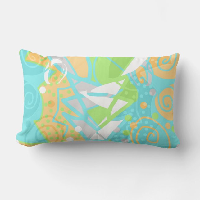 modern art pillow colorful abstract design (Front)