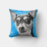 Modern Art Rat Terrier Throw Pillow at Zazzle