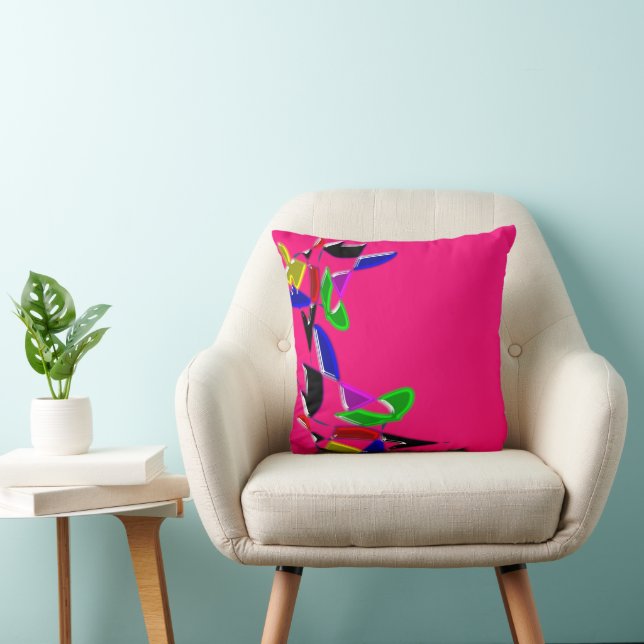 Modern art texture,pink  throw pillow (Chair)