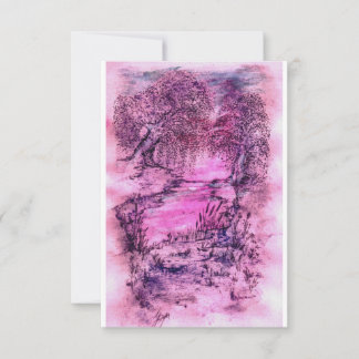 Modern art thank you card