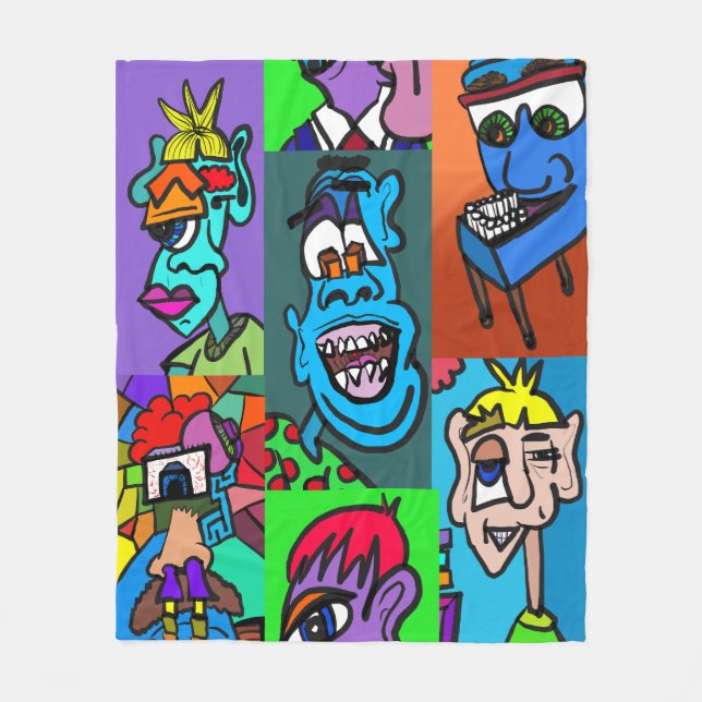 Modern Art Throw Blanket (Front)