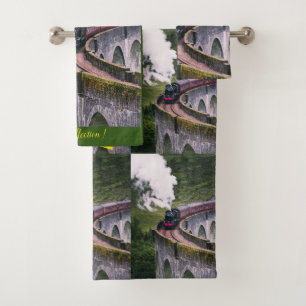 Modern Art Train Picture Family Popular Best Bath Bath Towel Set