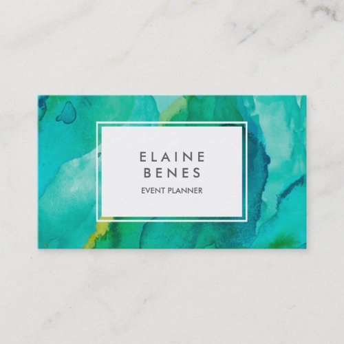 Modern Art Turquoise Business card