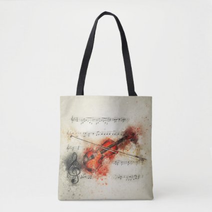 Modern #Art - #Violin - Tote Bag