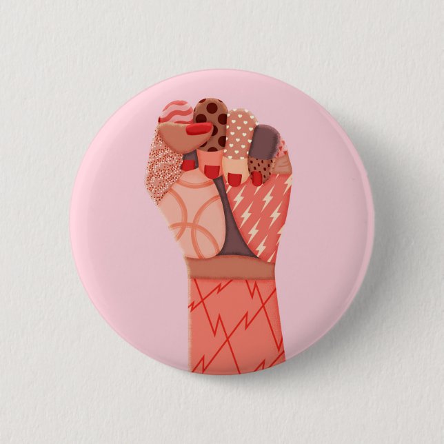 Modern Art Womens Protest Button (Front)