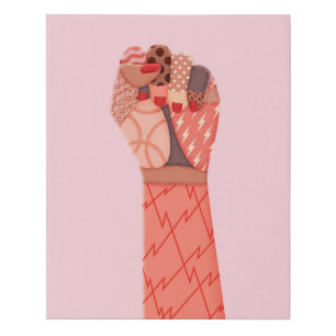 Modern Art Womens Protest Faux Canvas Print