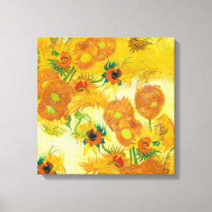 Modern Art Yellow Orange Sunflowers Oil Painting Canvas Print