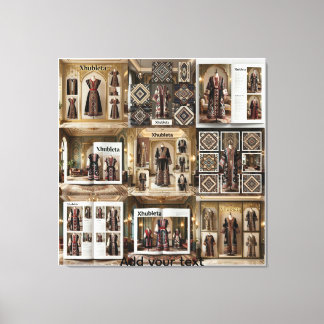 Modern Artifact UNESCO Protected Albanian Couture Canvas Print