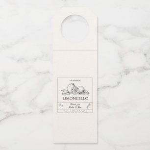 Modern Artisan Craft Lemon Wedding Limoncello Bottle Hanger Tag