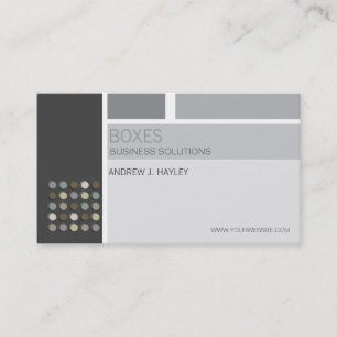 Modern Artist Abstract Grid Monochrome Fuzzy Dots Business Card